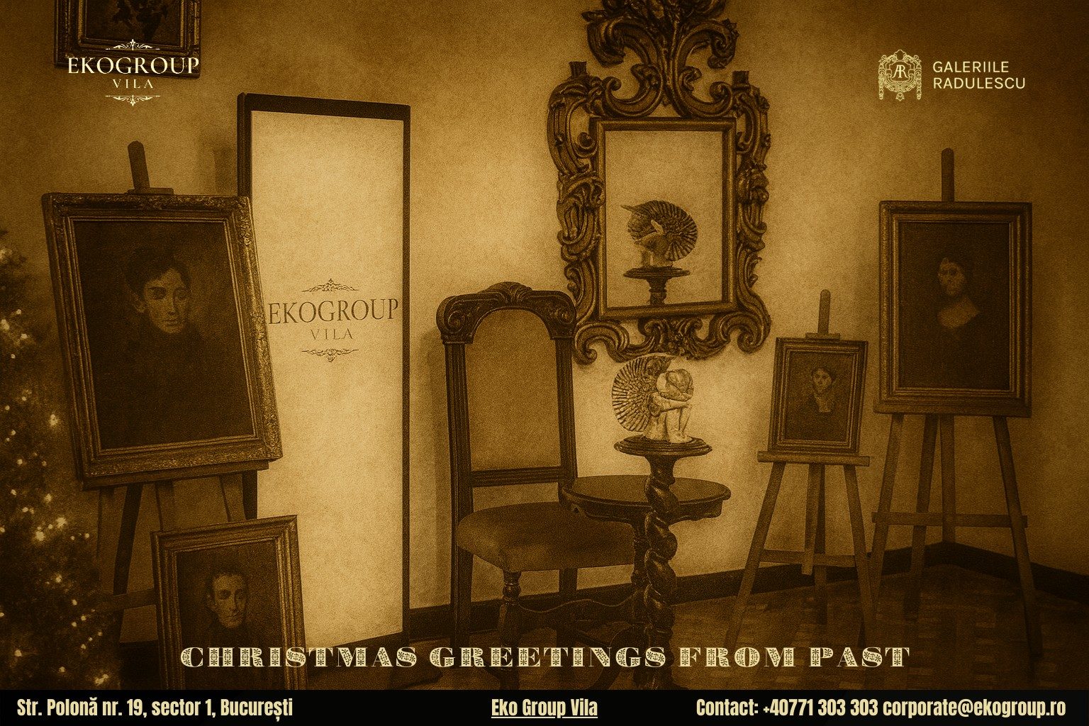 Urări de Crăciun cu farmec interbelic integrate în universul Crăciunul anilor ’30 găzduit de Eko Group Vila